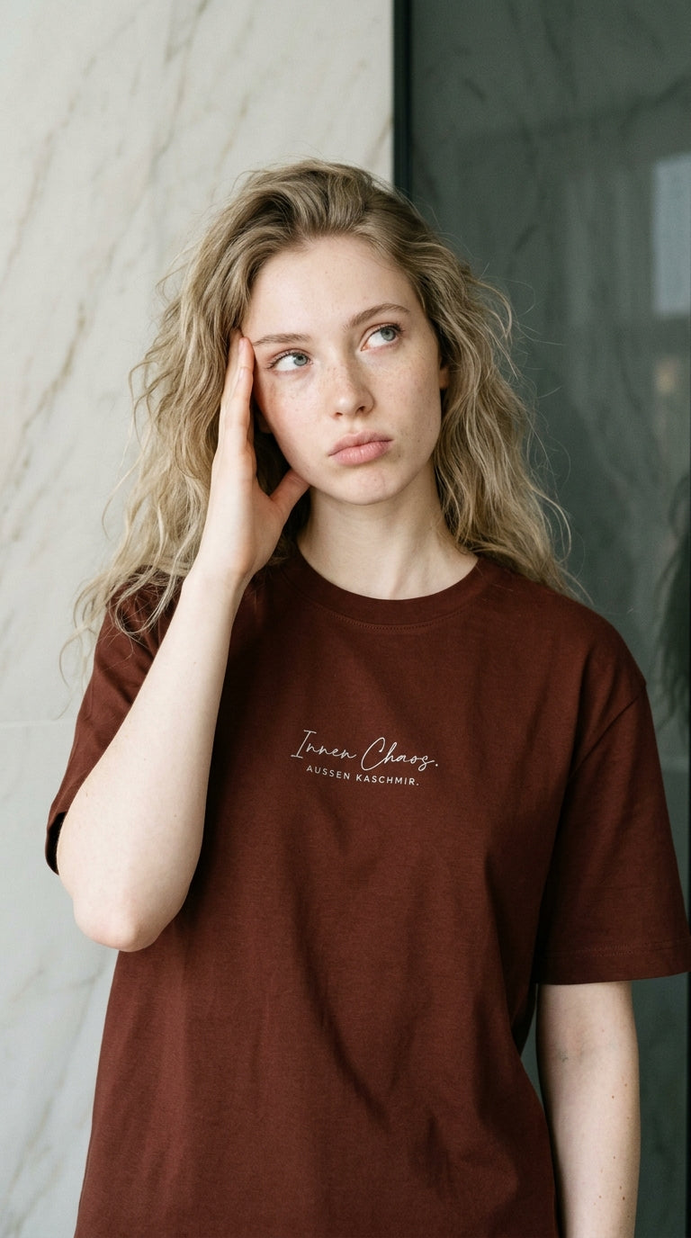 T-Shirt Unisex - INNEN CHAOS. AUSSEN KASCHMIR - Premium Statement Shirt