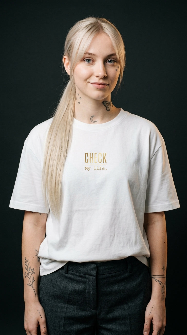 T-Shirt Unisex - CHECK MY LIFE - Premium Statement Shirt
