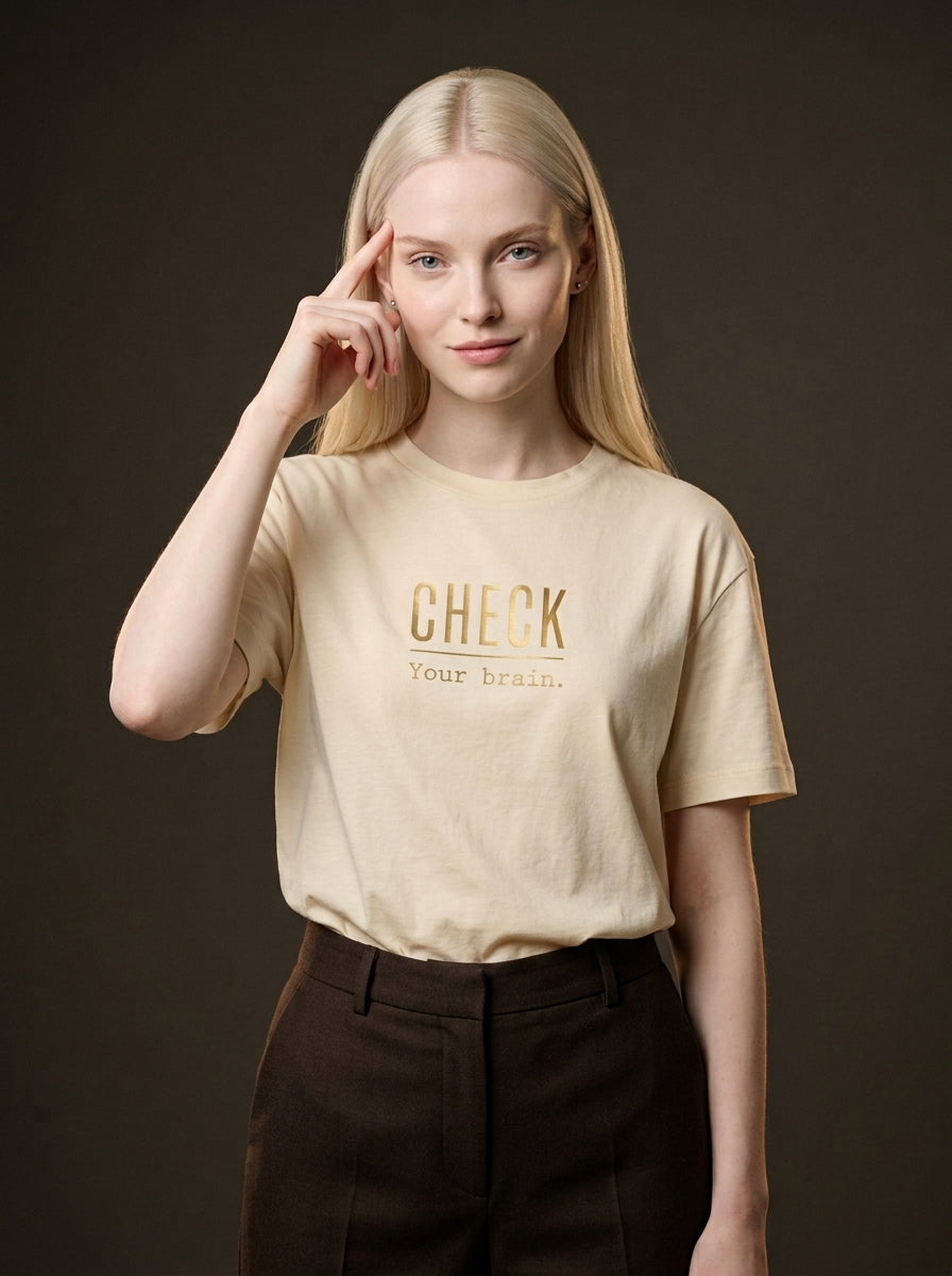 T-Shirt Unisex - CHECK YOUR BRAIN - Premium Statement Shirt