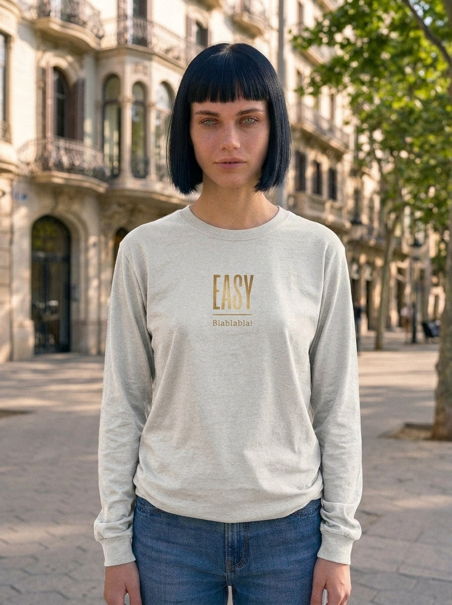 Langarm Shirt - Easy_BLABLABLA - Premium Statement Langarmshirt