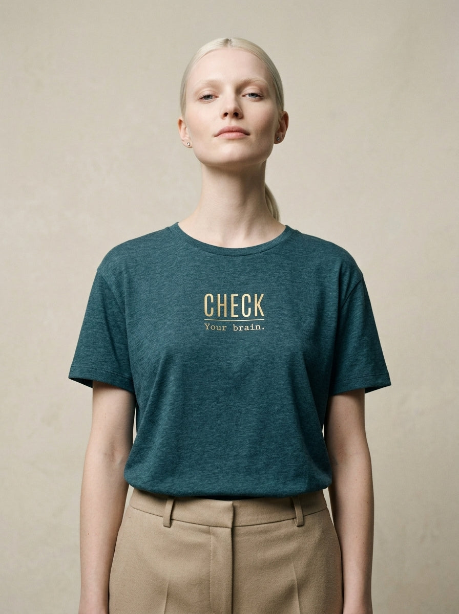 T-Shirt Unisex - CHECK YOUR BRAIN - Premium Statement Shirt
