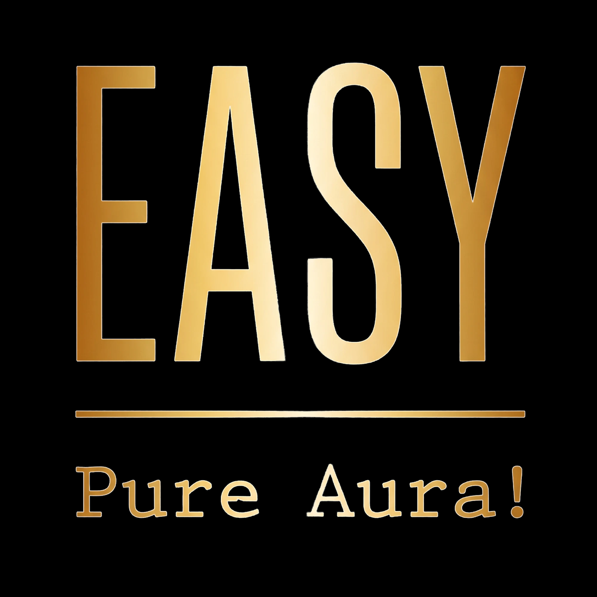 EASY Pure Aura Logo, Gold auf Schwarz