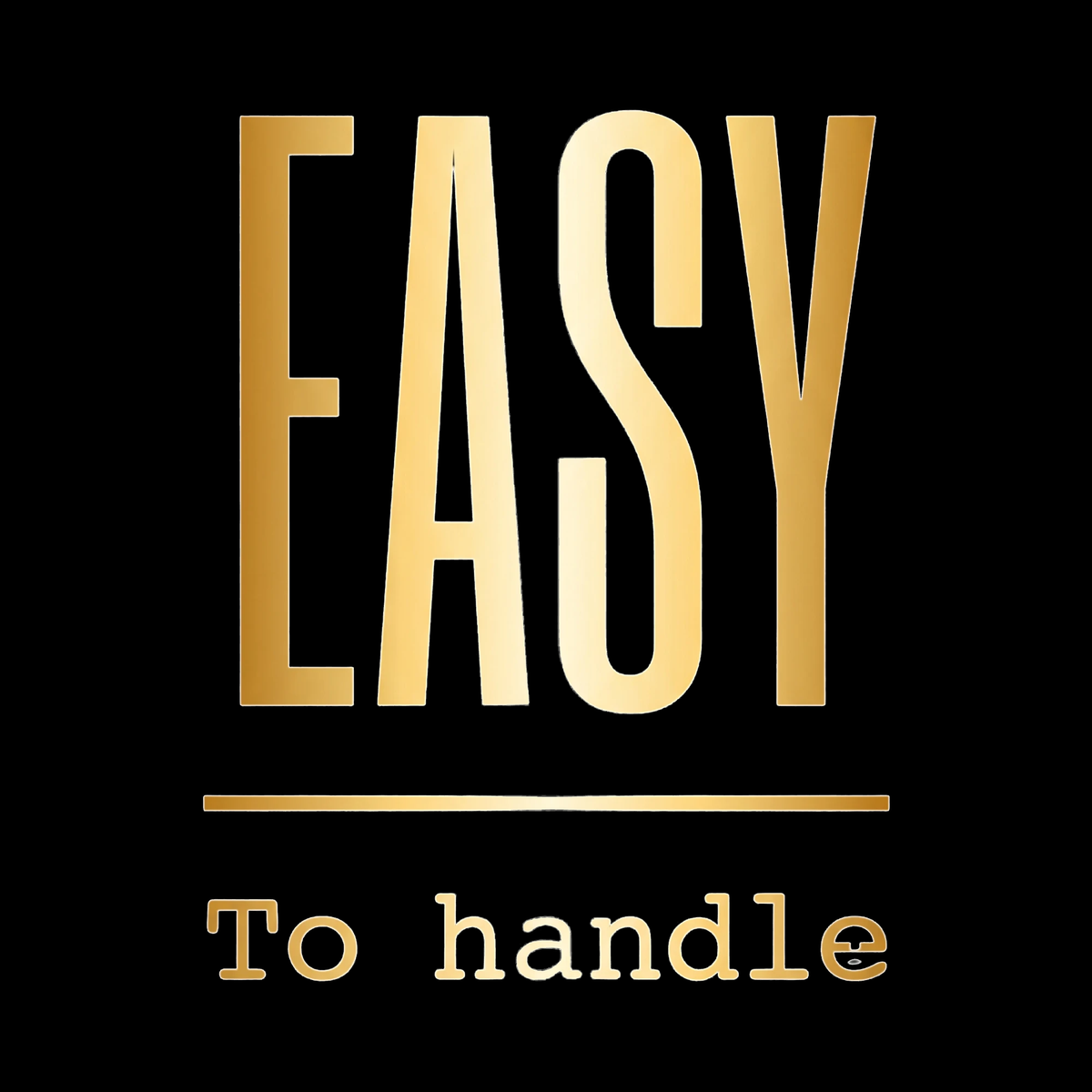 EASY To handle Logo, Gold auf Schwarz