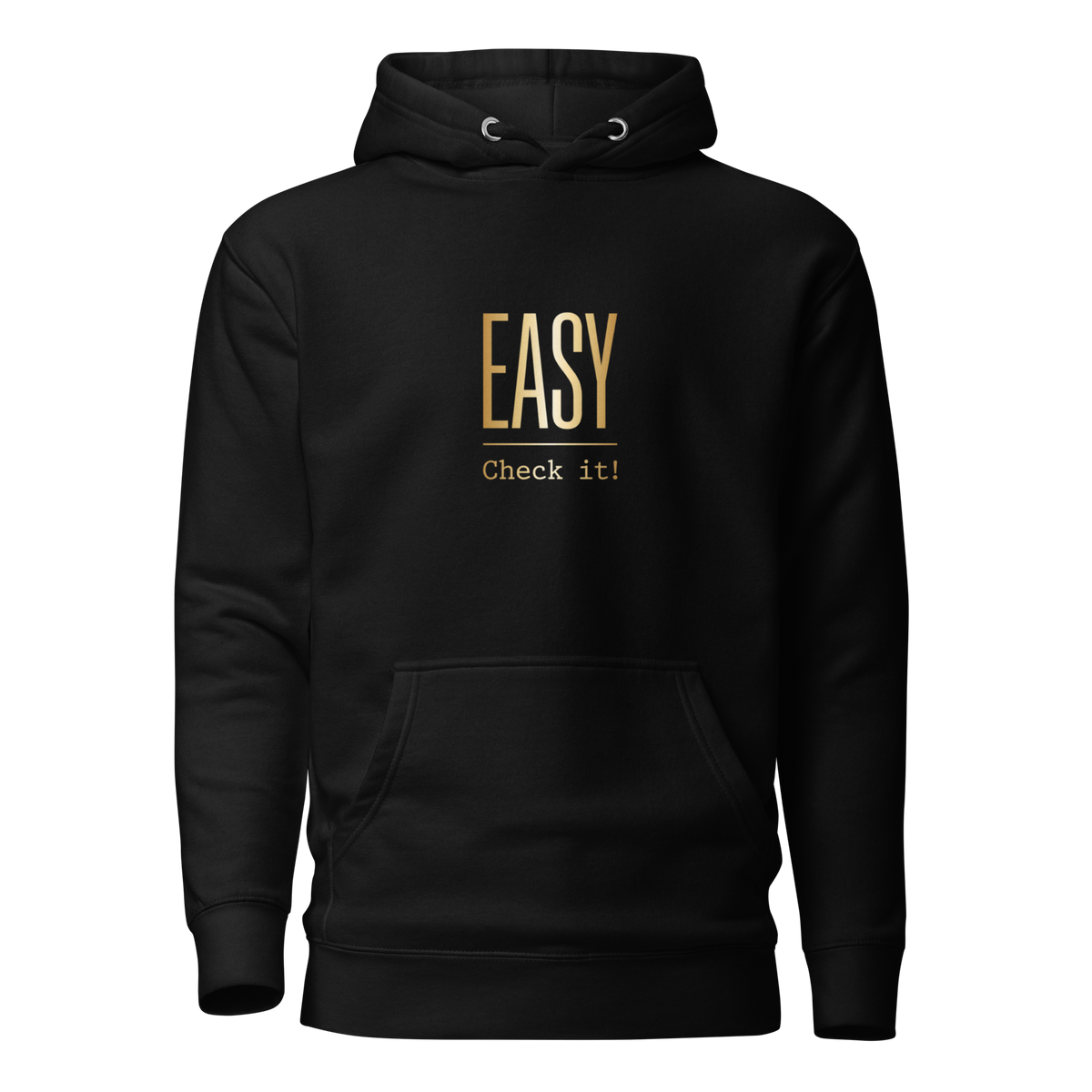EASY Check it Hoodie, Black