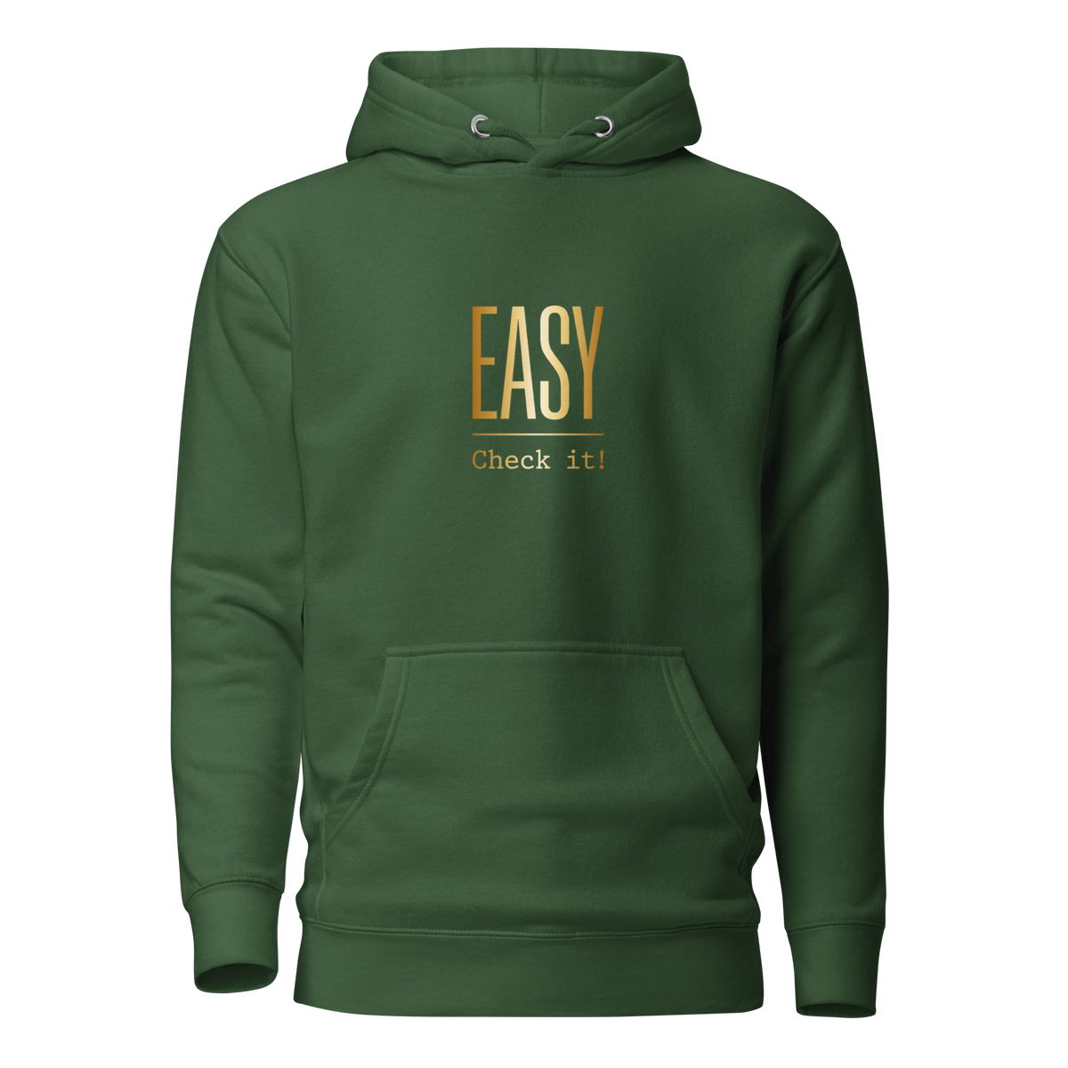 EASY Check it Hoodie, Forest Green