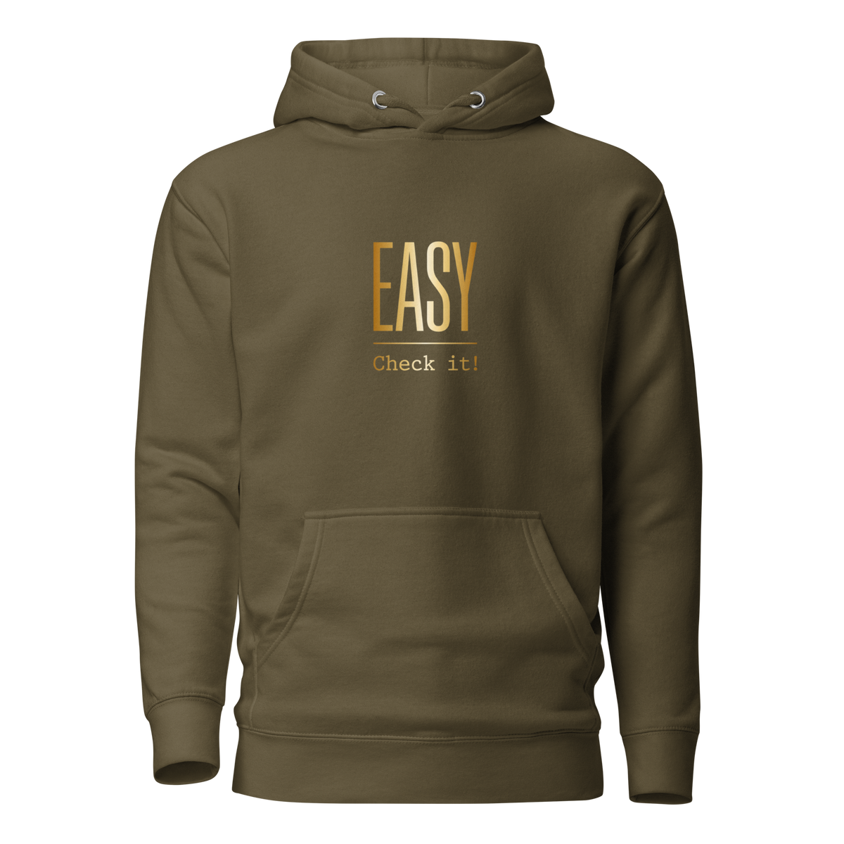 EASY Check it Hoodie, Military Green