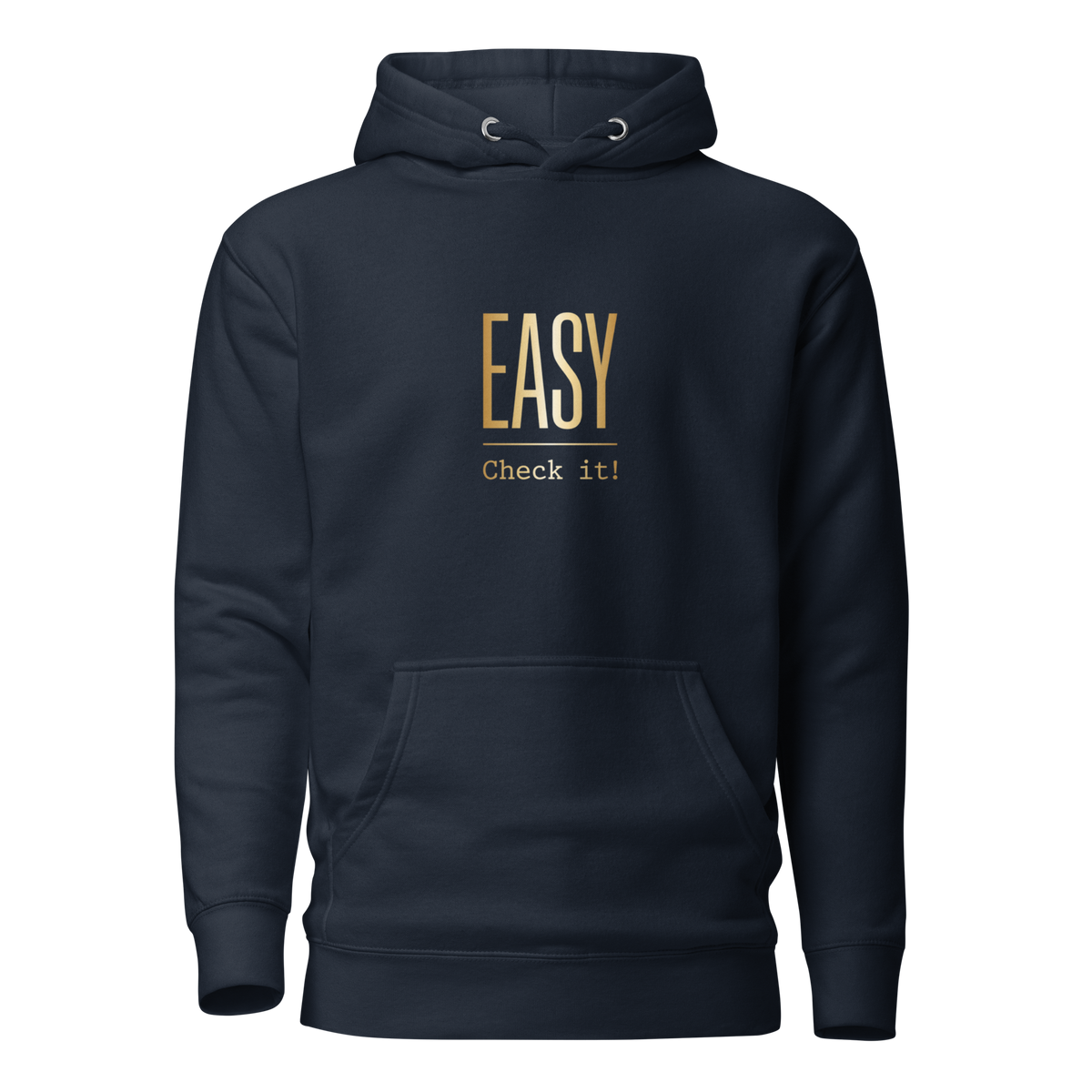 EASY Check it Hoodie, Navy Blazer