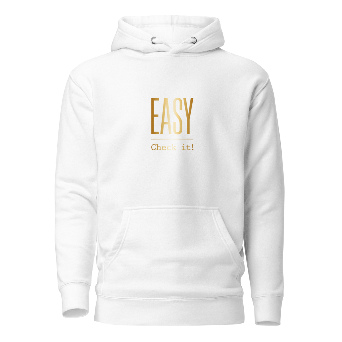 EASY Check it Hoodie, White