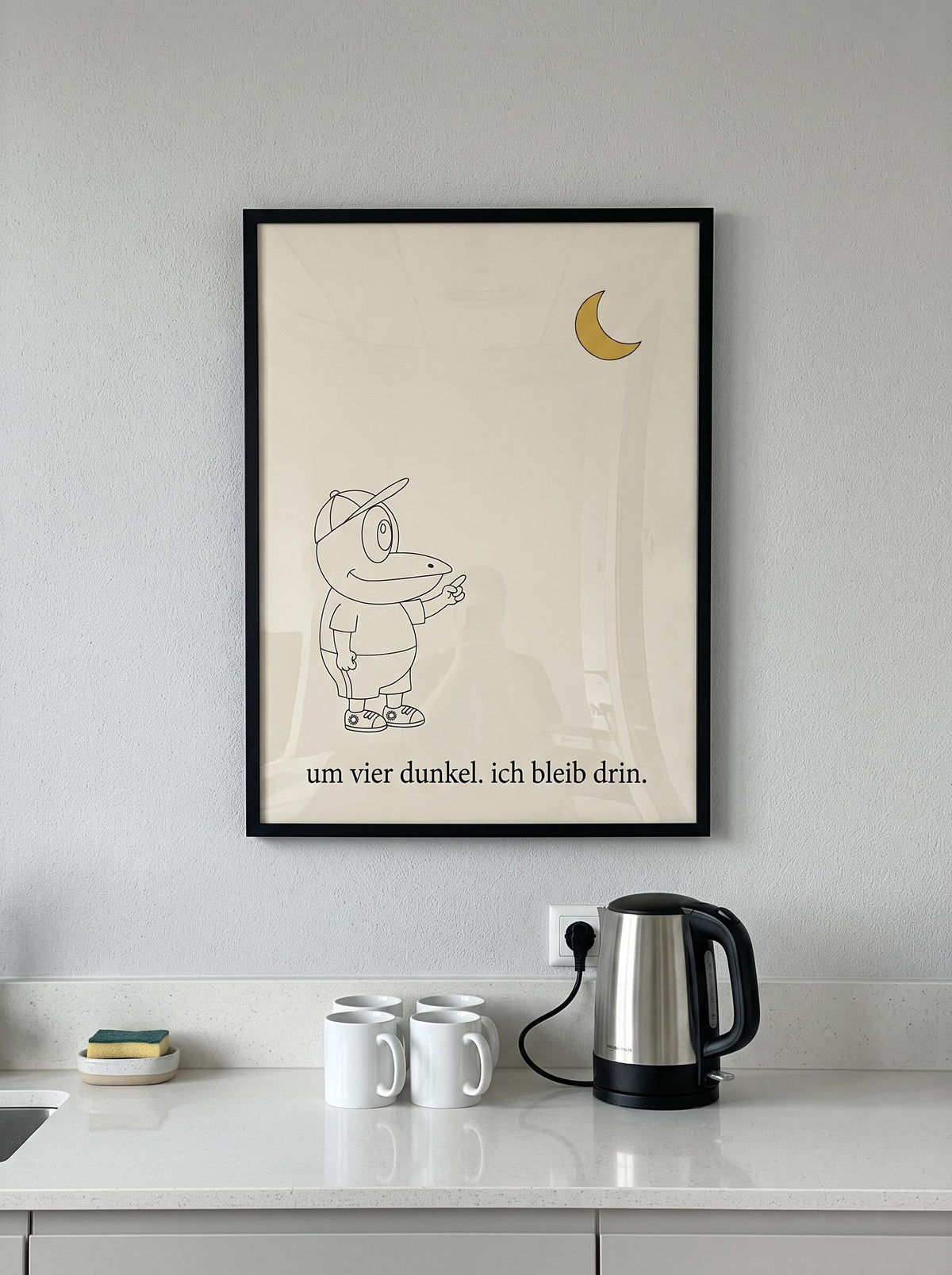 ERFI Poster „um vier dunkel. ich bleib drin.“, Bild 2