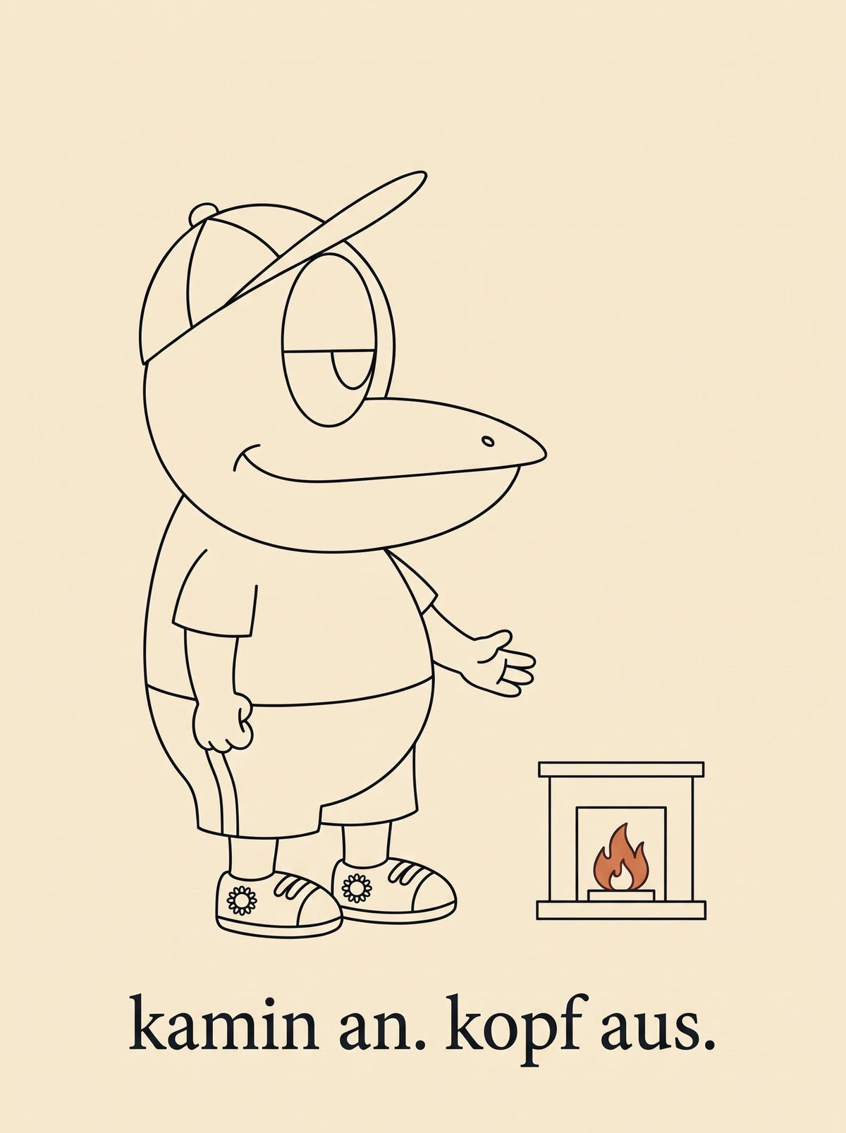ERFI Poster „kamin an. kopf aus.“, Bild 1