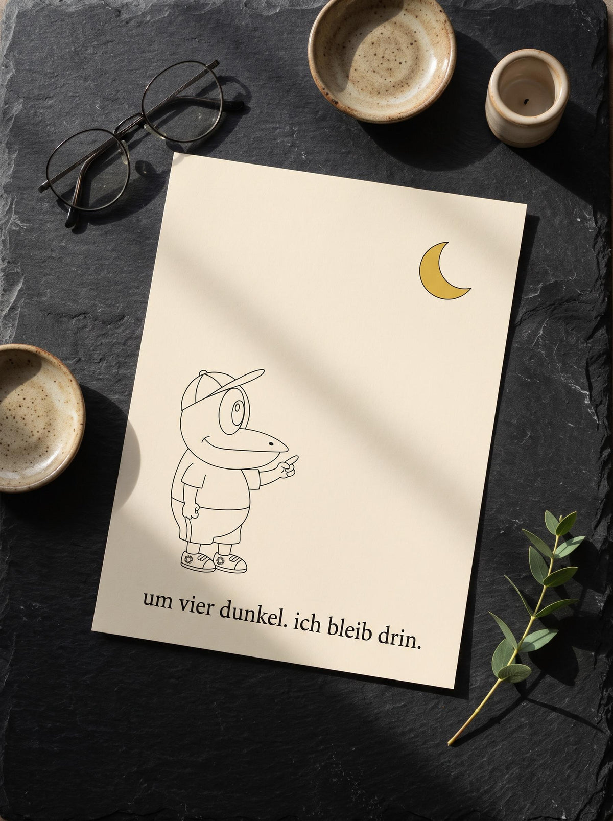 ERFI Poster „um vier dunkel. ich bleib drin.“, Bild 3