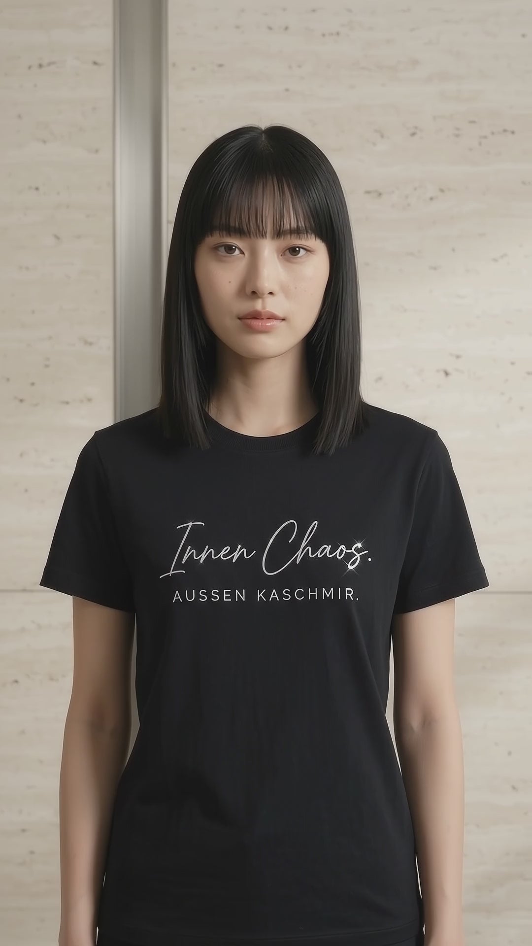 T-Shirt Unisex - INNEN CHAOS. AUSSEN KASCHMIR - Premium Statement Shirt