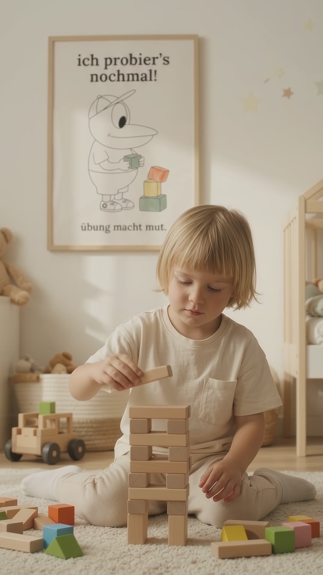 Poster Kinder „Ich probier’s nochmal!“ – Mut & Selbstvertrauen