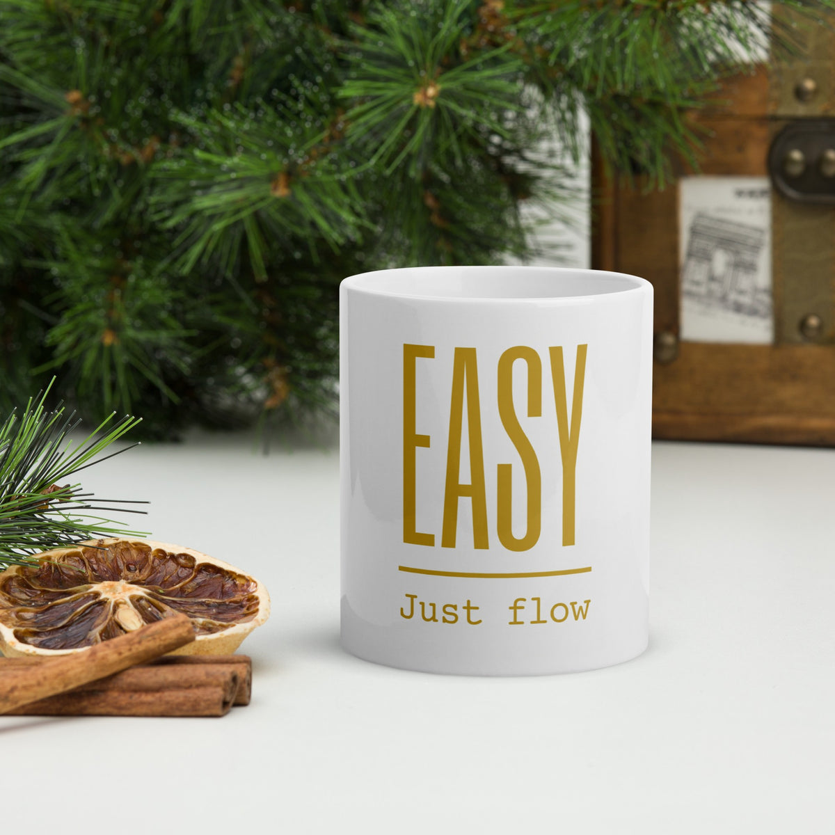 EASY Just flow Tasse, Vorderseite mit Logo