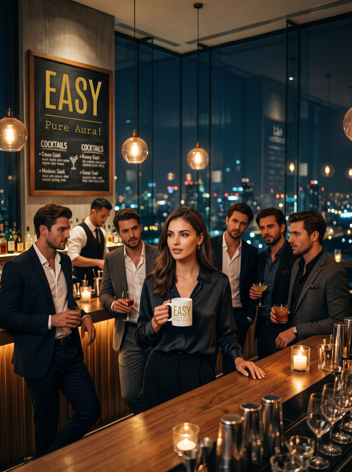 EASY Pure Aura Tasse, Model-Bild