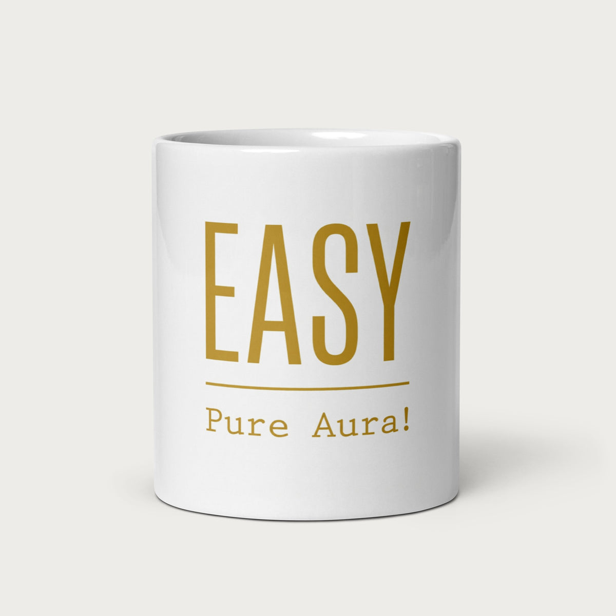 EASY Pure Aura Tasse, Vorderseite mit Logo